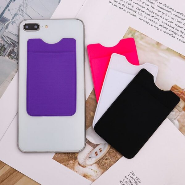 Lycra Pocket Phone Portable Phone Pocket Ji bo iphone Ji bo Xiaomi Sticker Case Pouch Wallet Adhesive Credit 2