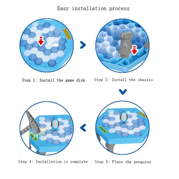 MINI Ice Breaking Save The Penguin Family Fun Game Penguin Trap قم بتنشيط لعبة الطاولة المضحكة التفاعلية 2