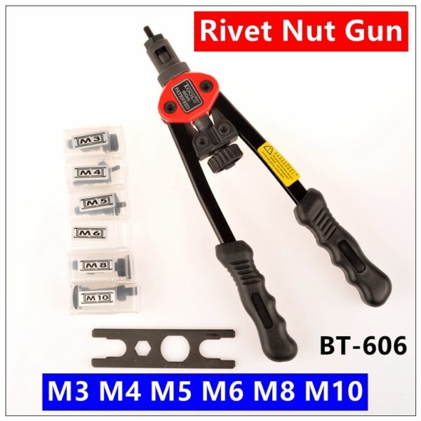 MXITA Riveter Gun Auto rivet tool 12 Blind Rivet Nut Gun Heavy Hand INSER NUT Tool 1