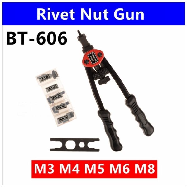 MXITA Riveter Gun Auto rivet tool 12 Blind Rivet Nut Gun Heavy Hand INSER NUT Tool 2