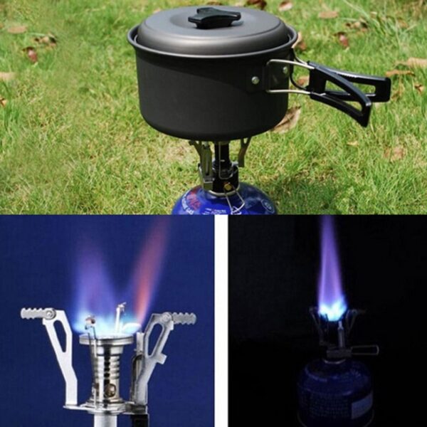 Mini Camping Stoves Folding Outdoor Gas Stove Portable Furnace Cooking Picnic Split Stoves Cooker Burners 4