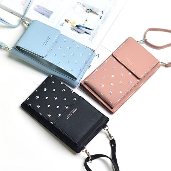 Mini Crossbody иық сөмкелері Әйелдер гүлі көп функционалды әйелдер ұялы телефон әмияндары Әйелдер кішкентай сөмкелер 4