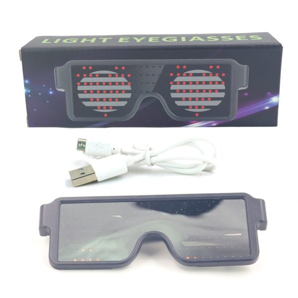 New 8 Modes Quick Flash Led Party Glasses USB charge Luminous Glasses Christmas Concert light Toys 5
