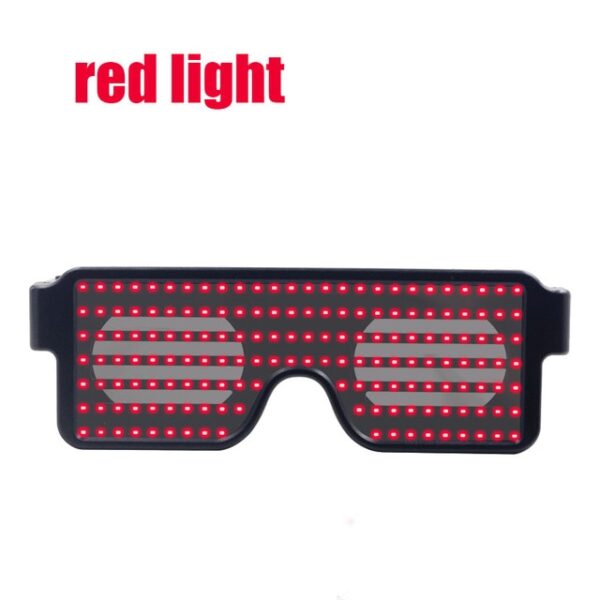 New 8 Modes Quick Flash Led Party Glasses USB charge Luminous Glasses Christmas Concert light