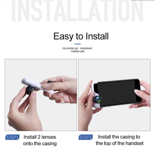 Orijinal 360 Panoramik Kamera Lensi 2 ADET Telefon Lensi iPhone 7 X 6 6s Artı 8 1