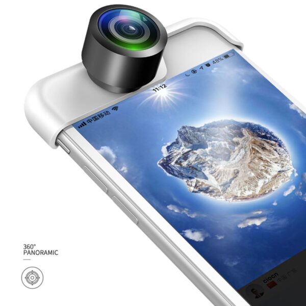 Orizjinele 360 ​​panoramyske kameralens 2PCS tillefoanslens foar iPhone 7 X 6 6s Plus 8