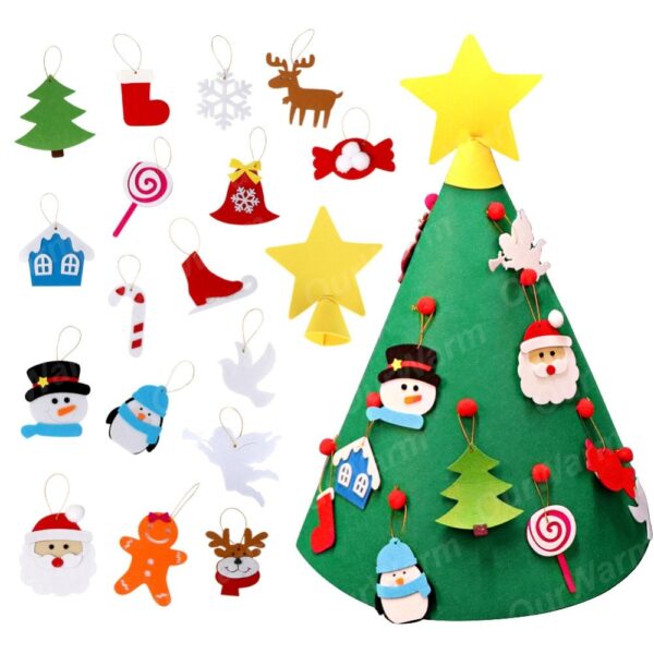 OurWarm 3D DIY Felt Toddler Christmas Tree 1