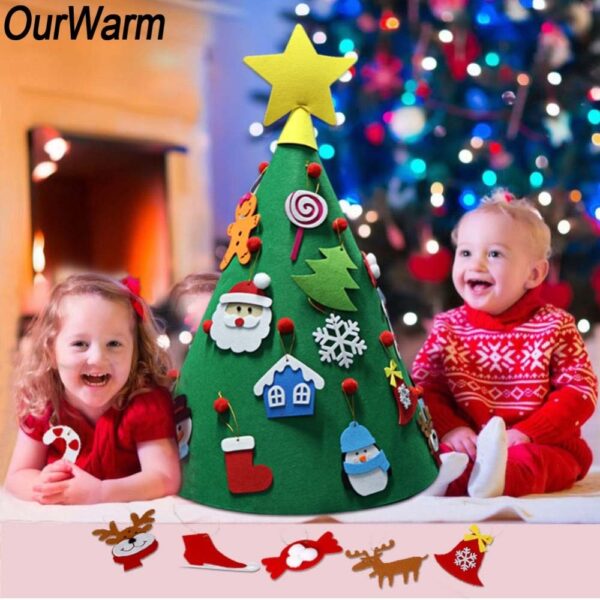 OurWarm 3D DIY Felt Toddler Christmas Tree 2
