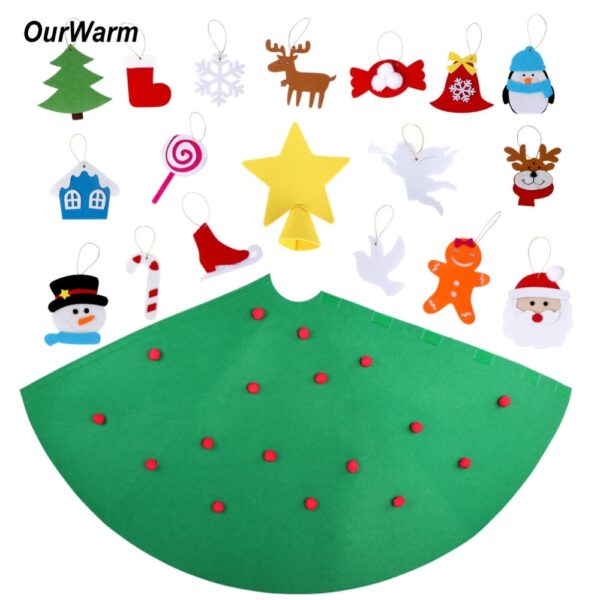 OurWarm 3D DIY Felt Toddler Christmas Tree 4