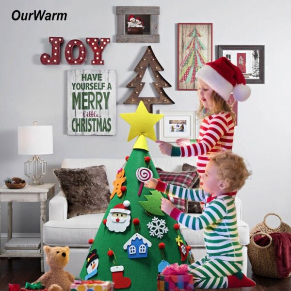 OurWarm 3D DIY Felt Toddler Christmas Tree 5