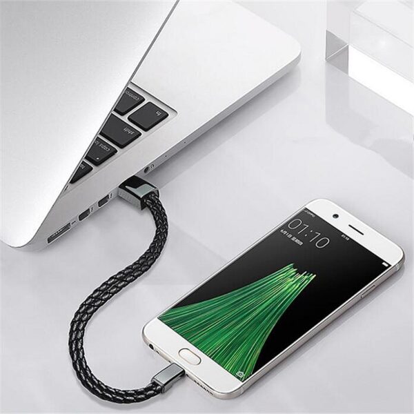Адкрыты партатыўны скураны міні-мікра-USB-бранзалет, зарадная прылада, кабель для зарадкі, сінхранізацыйны шнур для iPhone6 ​​6s 2