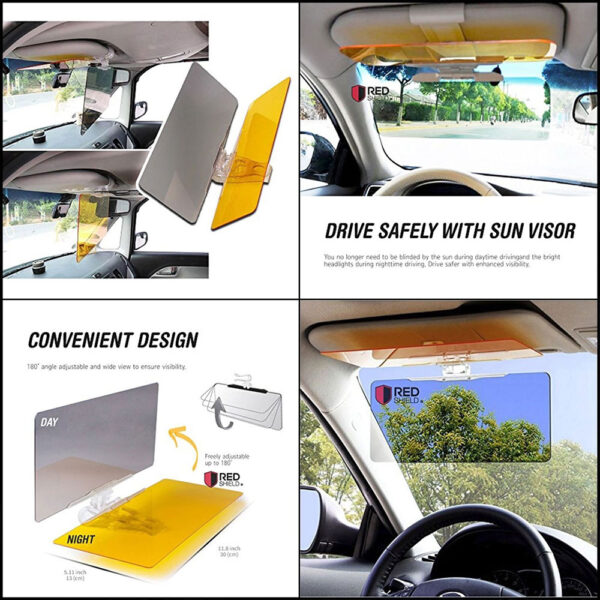 PC ABS Auto Car Anti Glare Glass Car Glass Visor Day Goggle Night Adjustable Car Windshield 2