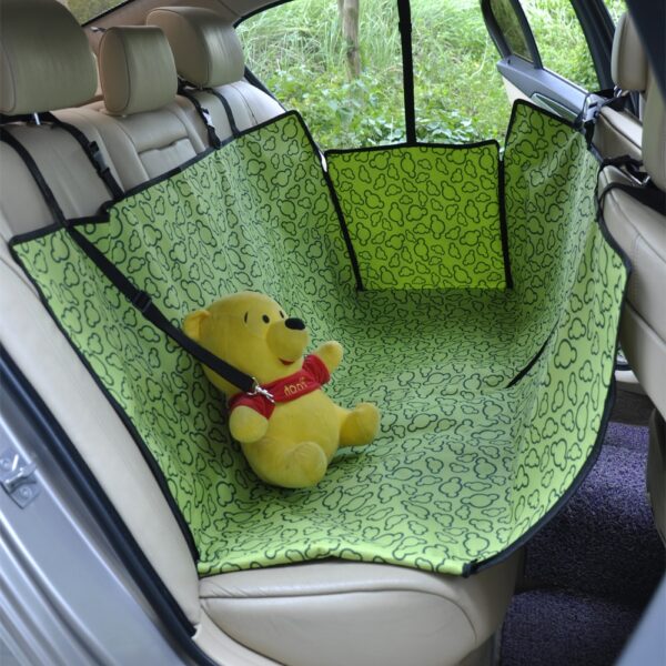 Mga tigdala sa binuhi nga Oxford Fabric Paw pattern nga Car Pet Seat Cover Dog Car Back Seat Carrier Waterproof 4