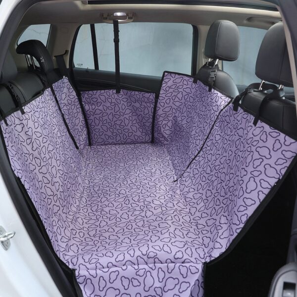 Mga tigdala sa binuhi nga Oxford Fabric Paw pattern nga Car Pet Seat Cover Dog Car Back Seat Carrier Waterproof 5