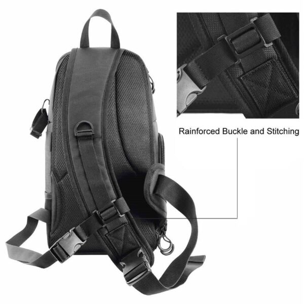 Photo Camera Sling Bag Shoulder Cross Digital Case Waterproof w Rain Cover DSLR Soft Men Women 4