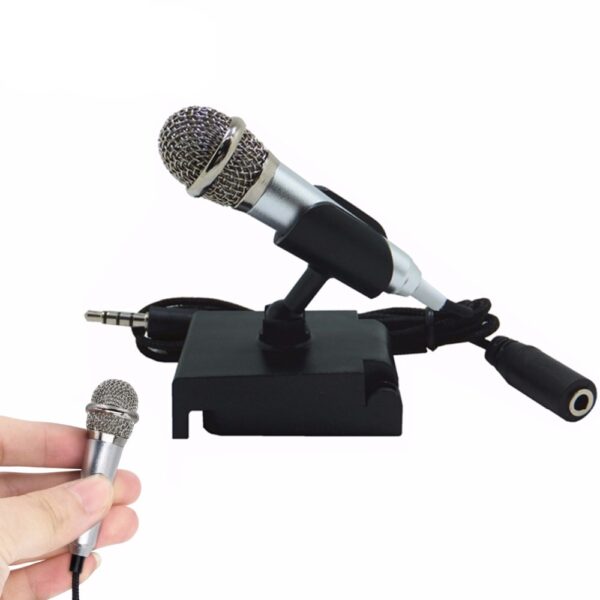 Portable Mini smart microphone Stereo Condenser Mic for for mobile phone PC Laptop Chatting Singing Karaoke