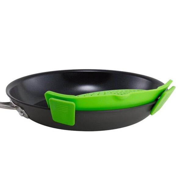 Gearrthóg Uilíoch Silicone Realand ar Strainer Pan Pot le haghaidh Frith-dhoirteadh Torthaí Pasta Noodle Rice 1