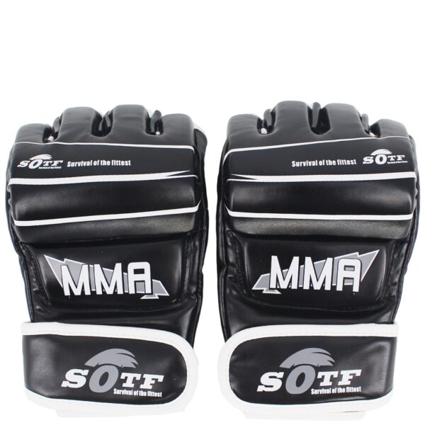 SOTF Black Samurai Ninja MMA Fighting Fight Fitness Sports men Boxing Gloves Tiger Muay Thai glove 2