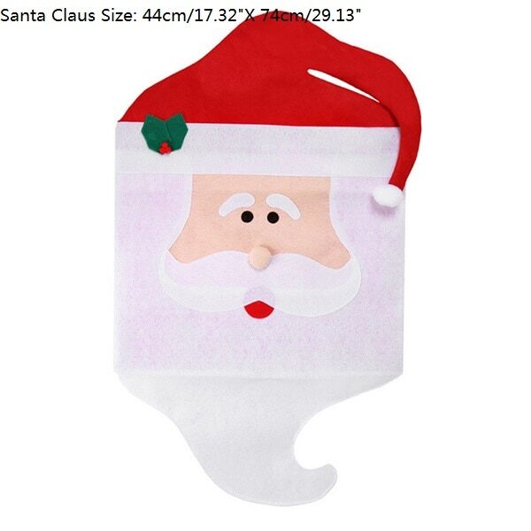 Santa Claus Mrs Claus Cap Chair Cover Christmas Dinner Table Decoration for Home Chair Back Cover 3.jpg 640x640 3