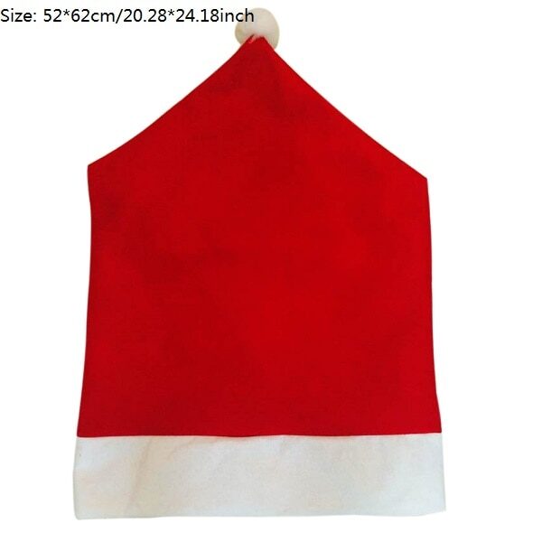 Santa Claus Mrs Claus Cap Kujerar Rufe Kayan Abinci na Kirsimeti don Kujerar Gida Murfin Baya 4.jpg 640x640 4