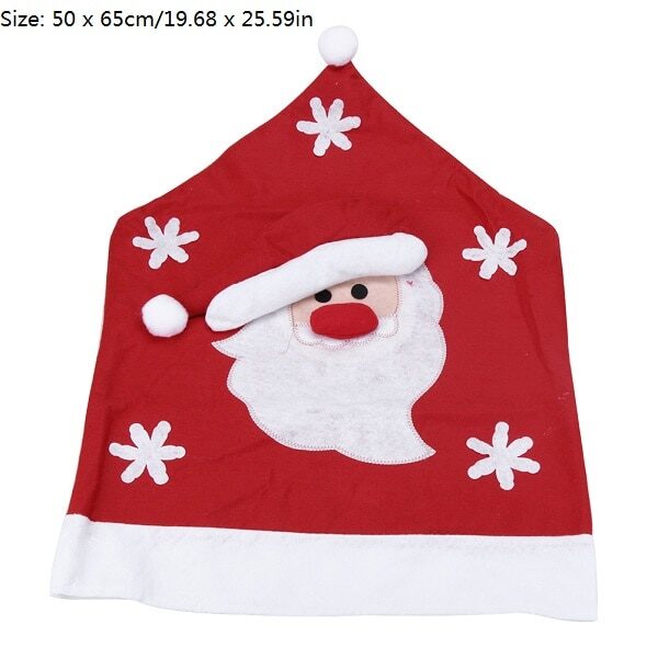 Jultomten Mrs Claus Cap Stol Täcker julbordsmöbler för hemstolens baksida 6.jpg 640x640 6