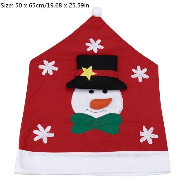 Santa Claus Mrs Claus Cap Kujerar Rufe Kayan Abinci na Kirsimeti don Kujerar Gida Murfin Baya 7.jpg 640x640 7