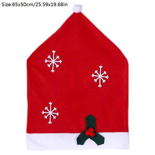 Santa Claus Mrs. Claus Cap Caps Cover Christmas Dinner Table Decoration for Home Chair Back Cover 8.jpg 640x640 8