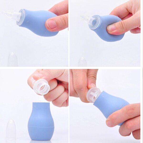 Silicone Bag-ong Natawo nga Bata nga Bata nga Nose Aspirator Toddler Nose Cleaner Infant Snot Vacuum Sucker Soft Tip Cleaner 3