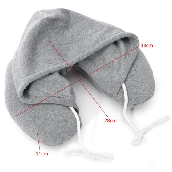 Soft Hooded U Këssen Këssen Reesend Këssen Body Neck Support Napping fir Schlof Rees Këssen Fliger 4