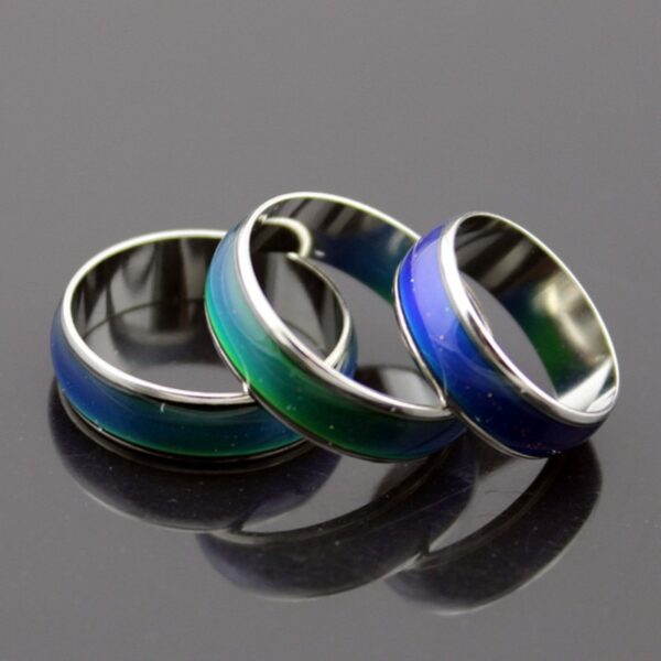 Stainless Ring Changing Color Mood Rings Feeling Emotion Temperature Ring Wide 6mm Smart Jewelry Factory direct 2