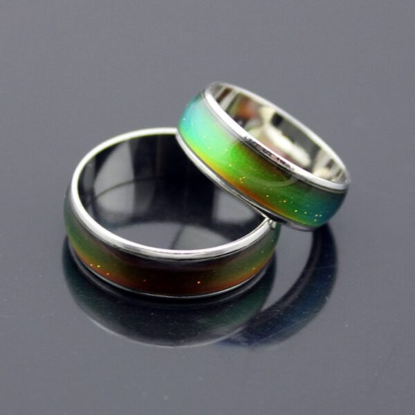 Stainless Ring Changing Color Mood Rings Feeling Emotion Temperature Ring Wide 6mm Smart Jewelry Factory direct 4