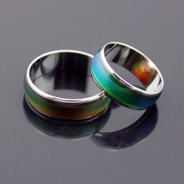 Stainless Ring Changing Color Mood Rings Feeling Emotion Temperature Ring Wide 6mm Smart Jewelry Factory direct 5