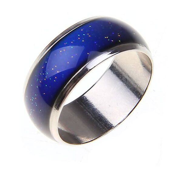 Stainless Ring Changing Color Mood Rings Feeling Emotion Temperature Ring Wide 6mm Smart Jewelry Factory direct