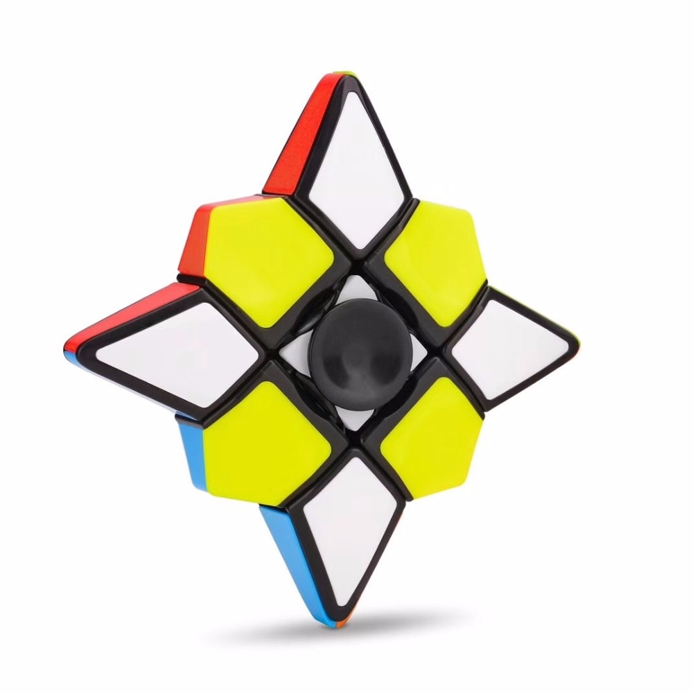 2Pcs 2 in1 Fidget Spinner Magic Spinner Cube Puzzle Fidget Spin Stress Toy Kids 