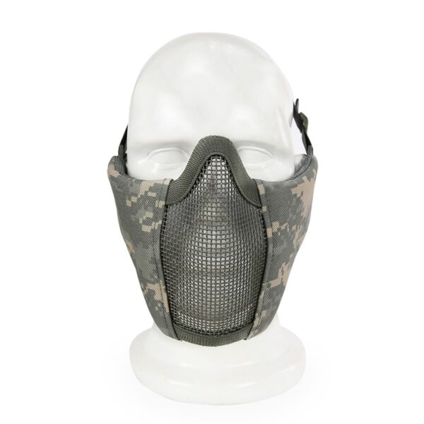 Taktička polovina maske za lice metalna žica čelična mrežasta mrežica Airsoft paintball lov zaštitna prozračna maska ​​za 6