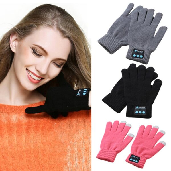 Unisex Bluetooth Gloves Women Men Winter Knit Warm Mittens Call Talking Gloves Mobile Phone Pad 4 1