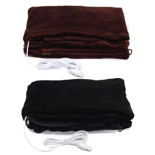 Warmtoo 45x80cm USB Powered Soft Heated Shawl 5V Winter Car Home Electric Warming Heating Blanket Pad 2