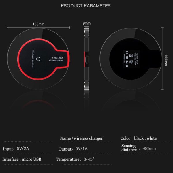 Wireless Charger Charging Pad For Samsung Galaxy 8 S8 S7 S6 Edge S6 Edge Plus Lumia 4