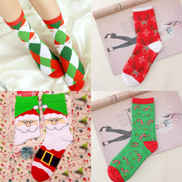 Women And Men Christmas Cotton Sock Cartoon Animal Paradise Thick Cute Comfortable Stripe Short Ankle Soxs 1