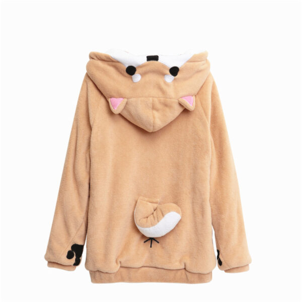 Women Cosplay Shiba Inu Cosplay Tops Girl Sweatshirt Anime Hoodies Soft Hooded Dog Coat Mujer Jacket 4