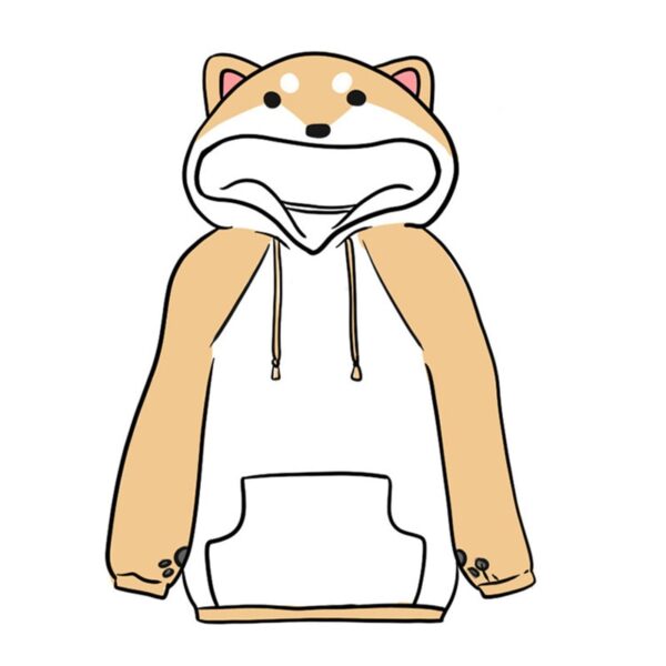 Women Cosplay Shiba Inu Cosplay Tops Girl Sweatshirt Anime Hoodies Soft Hooded Dog Coat Mujer Jacket 5