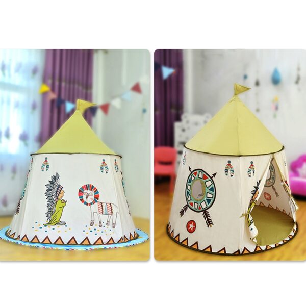 Yard Kid Tent House Portable Princess Castle 123 116cm ngoku Hang Flag Abantwana Teepee Tent Play 2