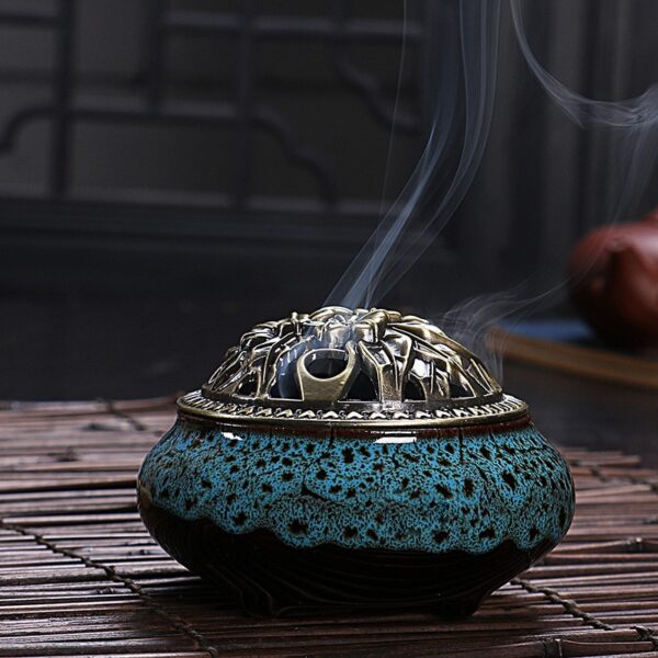 celadon ceramic Buddha insenso base tumbaga haluang metal antique insenso burner insenso sandalwood insenso gamay 1