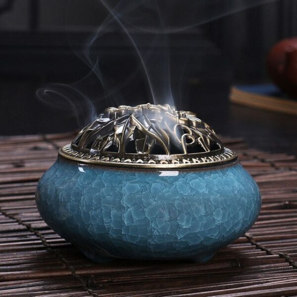 celadon ceramic Buddha incense base copper alloy antique incense burner incense sandalwood incense small 11.jpg 640x640 11