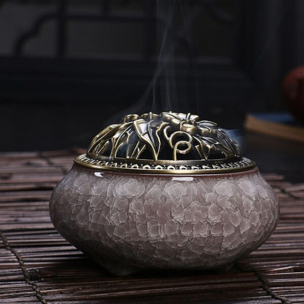 celadon ceramic Buddha incense base copper alloy antique incense burner incense sandalwood incense small 2.jpg 640x640 2