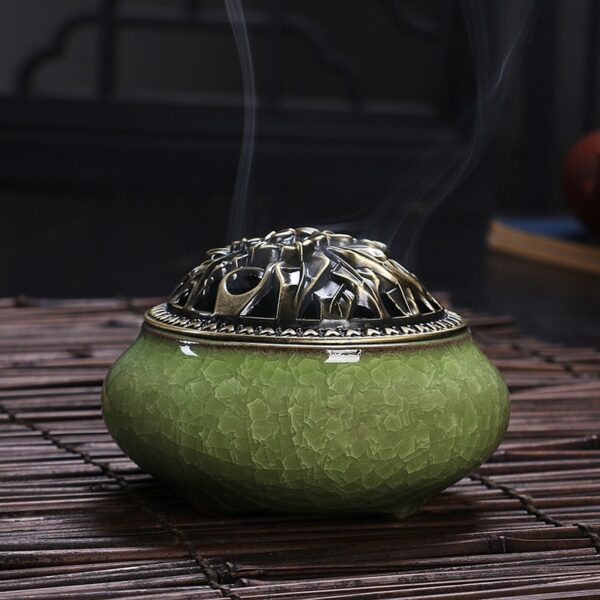 celadon ceramic Buddha insenso base tumbaga haluang metal antique insenso burner insenso sandalwood insenso gamay 3