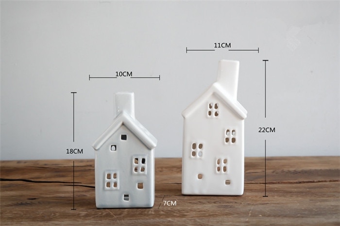 Handmade Vintage Porcelain House Candle Holder - Image 5