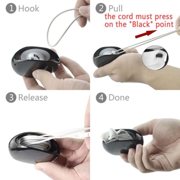 New Hot Cute Portable Super Cord Tangle Free Portable Manager no ka pāʻani headset haʻuki headphone fone 5