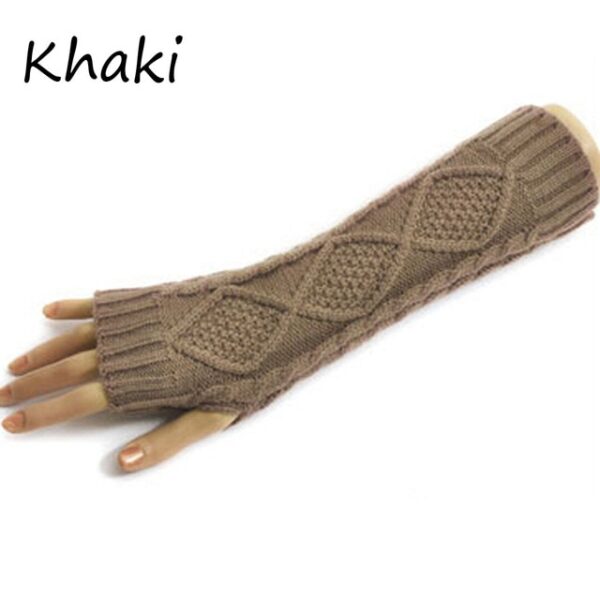 1 Pair Moda Payîz Zivistan Bihar Bihar Germ Jin Jin Keçik Gloves Zengê Arm Warmer Long Fingerless 13.jpg 640x640 13