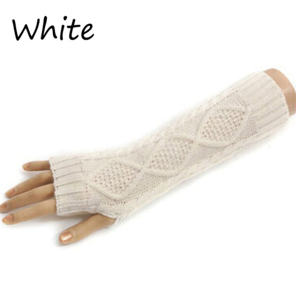 1 جفت مد پاییز زمستان بهار زنانه گرم دستکش دخترانه جامد بازو گرمتر بدون انگشت بلند 7.jpg 640x640 7